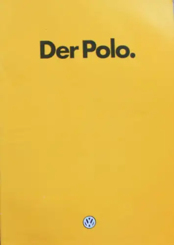 Volkswagen Polo Modellprogramm 1982 Automobilprospekt (11216)