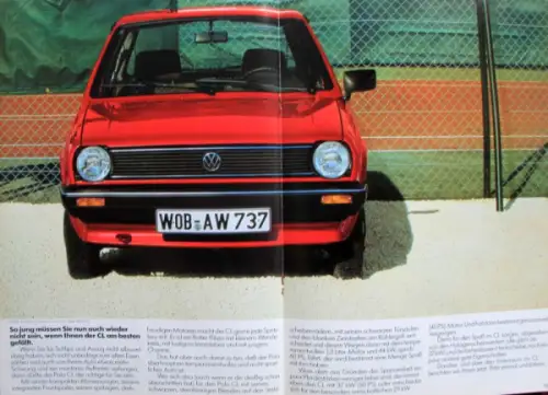 Volkswagen Polo Modellprogramm 1982 Automobilprospekt (11216)