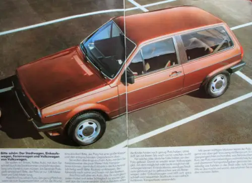 Volkswagen Polo Modellprogramm 1982 Automobilprospekt (11216)