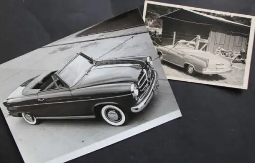 Borgward Isabella Cabriolet 1956 zwei Werksfotos (11217)