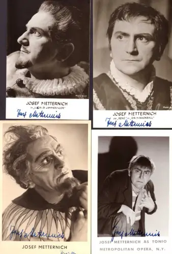 E 1636 10 Autogramme Opernsäger Josef Metternich Hermülheim bei Hürth Feldafing