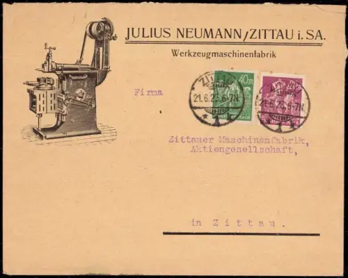 E 1193 Dekorativer Geschäftsbrief der Firma J. Neumann in Zittau