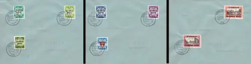 E 1236 Danzig Abschied wunderbar gestempelt auf 5 Briefen verteilt (KW € 220,-) 