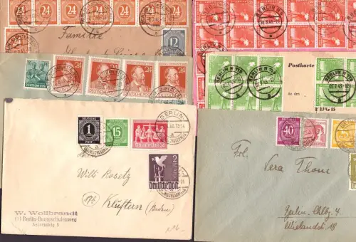 E 1238G Währungsreform Berlin 1948 kleine Sammlung von 18 Briefen