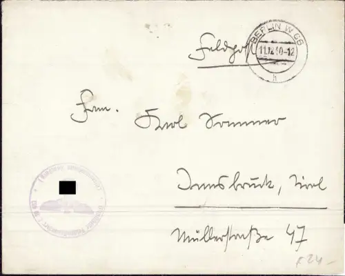 E 528, Feldpost 10 482 Kriegsberichter Kompanie, Propaganda, Journalist Hamburg