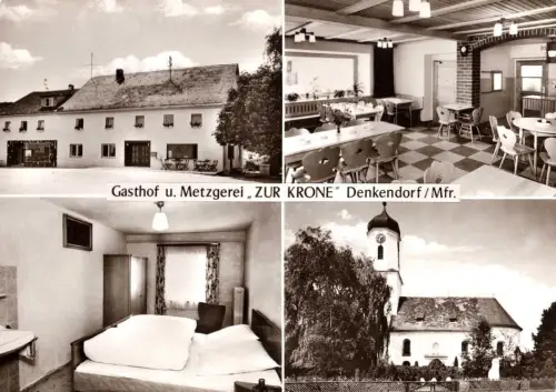E 1684 Ortsansicht Gasthof Krone in Denkendorf Oberbayern