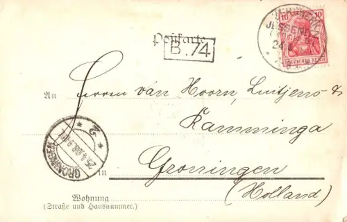 E 1661 Geschäftskarte der Kali Salzwerke Jessenitz in Mecklenburg,  Bergbau