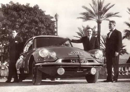 E 1686 Ansichtskarte Rally Monte Carlo 1959 Auto Citroën DS
