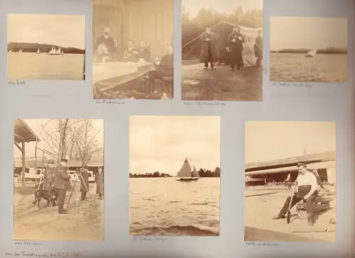 E 1688GG Segeln und Tennis Foto 2 Albumblätter vom Berliner Yacht Club in Grünau