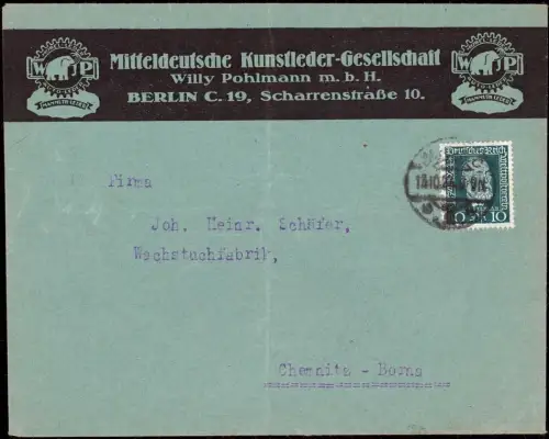 E 893 Firma Mitteldeutsche Kunstleder Gesellschaft Berlin Charlottenburg