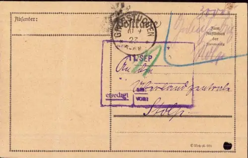 E 335, Pommern, Inflation, Gebühr Bezahlt, Tuchomie, Groß Tuchen, Bytowski Bütow