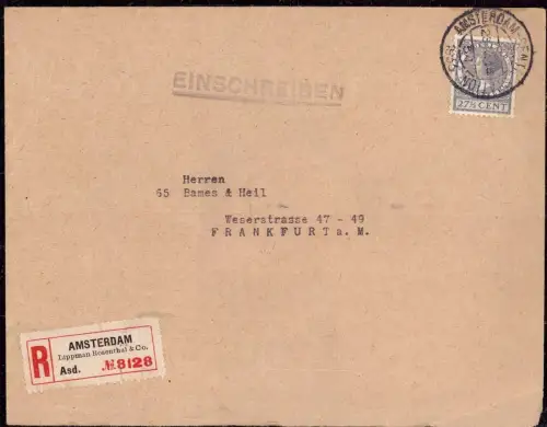 E 1770 Firmenlochung Perfin Niederlande Amsterdam Lippmann und Rosenthal Judaica