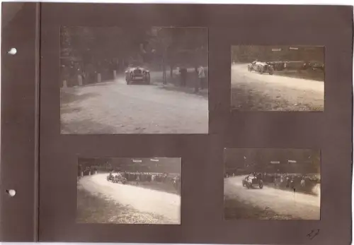 E 1563G Teutoburger Wald Rennen 1927, 9 kleinformatige Fotos, Auto, Bielefeld