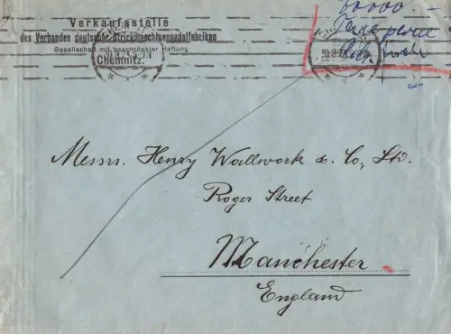 E 1804 Inflation seltener handschriftlicher Gebühr Bezahlt aus Chemnitz