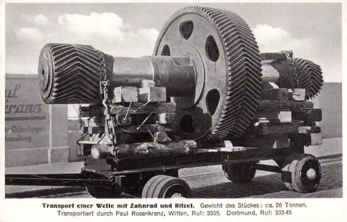 E 1703 Schwerlast Transport seltene Werbekarte Spedition Rosenkranz Witten LKW