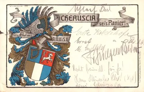 E 1705 Ansichtskarte Studendika der Cheruscia in Hannover