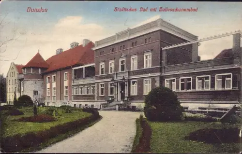 E 1708 Schlesien Ortsansicht Bunzlau Bolesławiec 