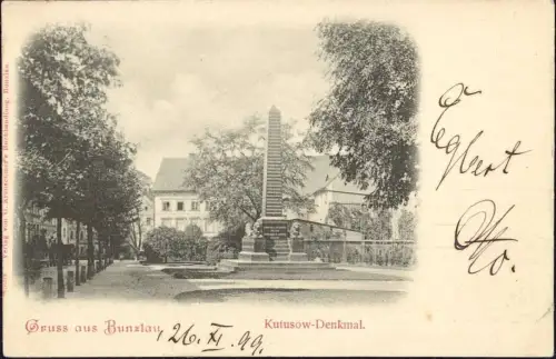 E 1709 Schlesien Ortsansicht Bunzlau Bolesławiec 