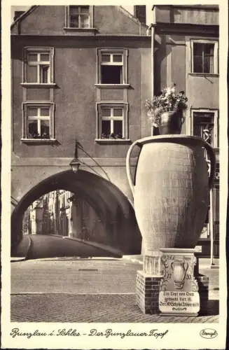 E 1710 Schlesien Ortsansicht Bunzlau Bolesławiec 