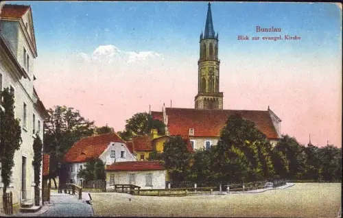 E 1715 Schlesien Ortsansicht Bunzlau Bolesławiec 