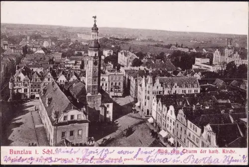 E 1719 Schlesien Ortsansicht Bunzlau Bolesławiec 