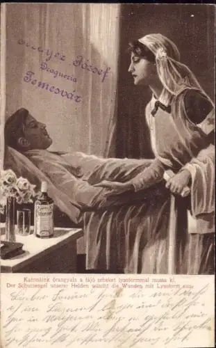 E 1727 Lysoform Werbung aus Temesvar Medizin Rotes Kreuz