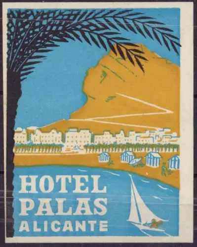 E 560 Kofferaufkleber Spanien Hotel Palas, Alicante