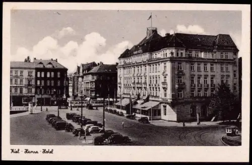 E 923 Gaststätte Ansichtskarte Ortsansicht Kiel Hansa Hotel