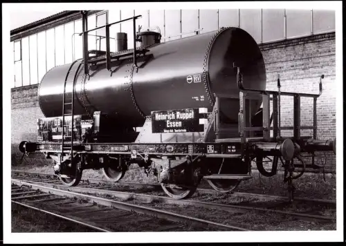 E 967 Foto 18x13cm Eisenbahn Wagon Tank Firma Heinrich Ruppel Essen Rüttenscheid