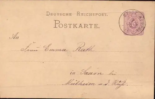 E 355, Stift Keppel, Hilchenbach seltener Stempel auf Ganzsache