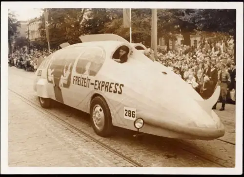 E 976 Hamburg 1936 Foto 18x13 Weltkongress Propaganda Umzug Auto der Zukunft