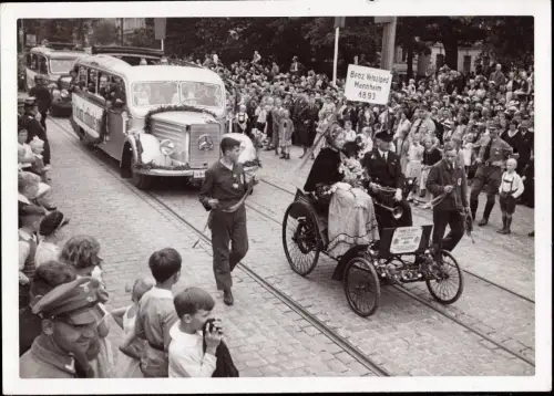 E 977 Hamburg 1936 Foto 18x13 Weltkongress Propaganda Umzug Mercedes Benz Auto