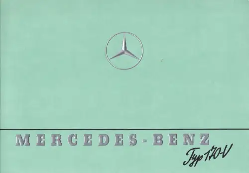 E 1592GG Mercedes Benz Prospekt für den Typ 170-V von 1947 Daimler Auto
