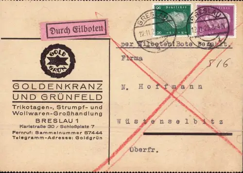 E 411 Schlesien, Firma Goldenkranz und Grünfeld Breslau Wrocław, Judaica