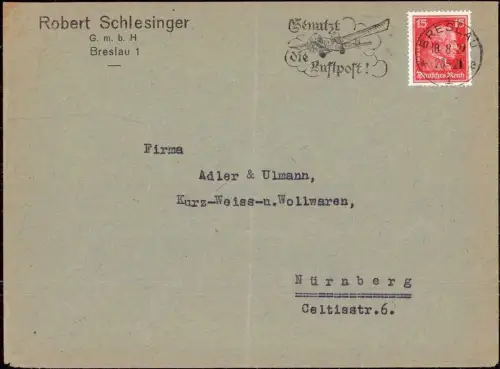 E 415 Schlesien, Firma Robert Schlesinger, Breslau Wrocław, Judaica