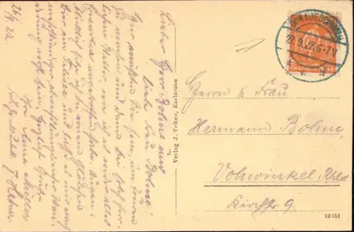 E 1027 Inflation Donaueschingen 1922 Stempelfarbe Blau