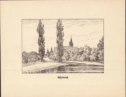 E 102, Erlangen, Federzeichnung von Leonie Schmidt Herrling, Esseltrich