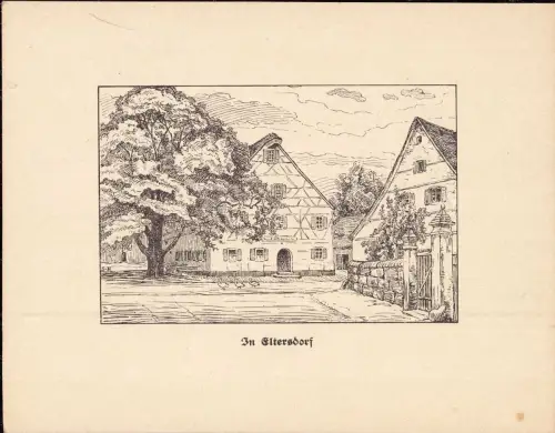 E 100, Erlangen, Federzeichnung von Leonie Schmidt Herrling, Eltersdorf