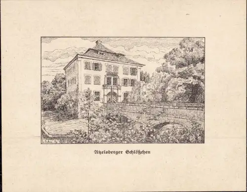 E 104, Erlangen, Federzeichnung von Leonie Schmidt Herrling, Atzelsberger 