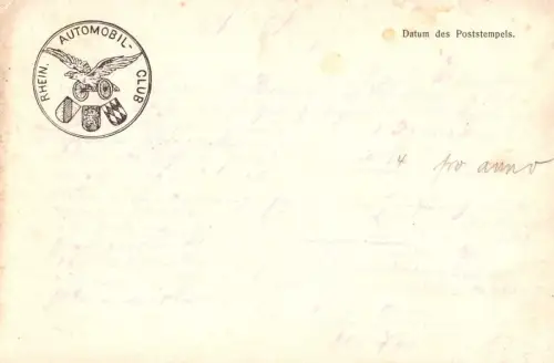 E 1754 Geschäftskarte Rheinischer Automobil Club aus Mannheim , Auto, ADAC 