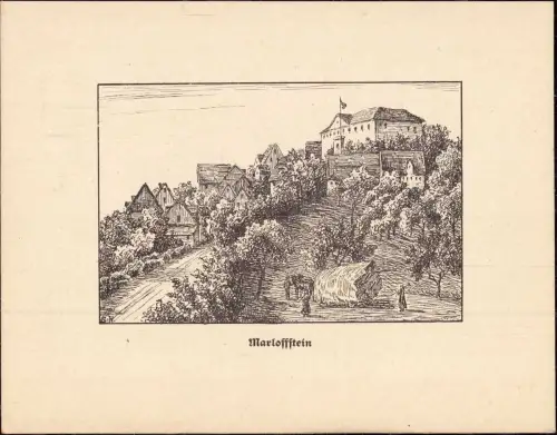 E 105, Erlangen, Federzeichnung von Leonie Schmidt Herrling, Marloffstein
