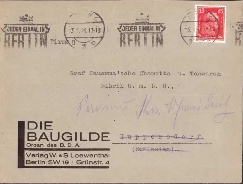 E 1131 Architektur Geschäftsbrief Baugilde Zeitschift des BDA Berlin Grünstrasse