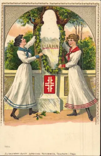 E 487 Litho Ansichtskarte Turnen, Turnfest, Sport, Jahn