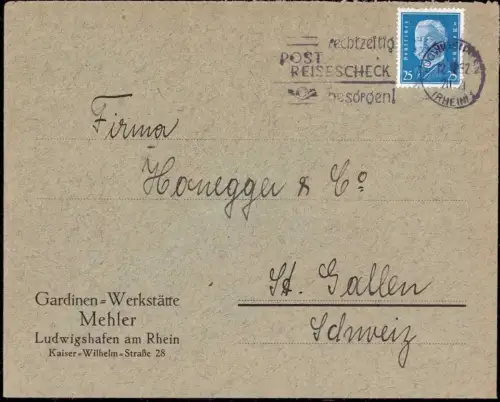 E 744 Geschäftsbrief der Firma Mehler Ludwigshafen