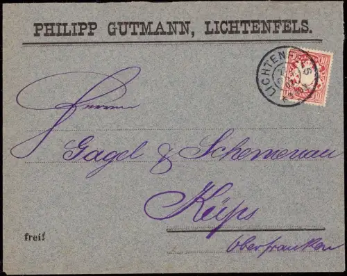 E 745 Geschäftsbrief der Firma Gutmann, Lichtenfels