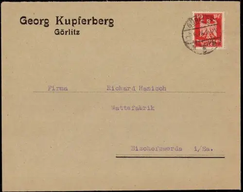E 754 Geschäftsbrief der Firma Georg Kupferberg, Görlitz