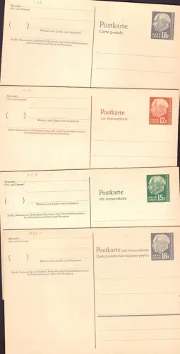 E 1676 Saarland 8 verschiedene ungebrauchte Ganzsachen Sammlung über KW 100,-