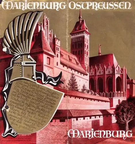 O-0008, Prospekt von Marienburg nach Danzig und Ostpreussen. Herausgeber Fremdenverkehrsverband Ostpreußen. 