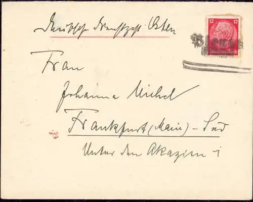 O-0009, Notstempel Plonsk über Deutsch Eylau Nasielsk auf Brief eines Inspektor des Hauptzollamt