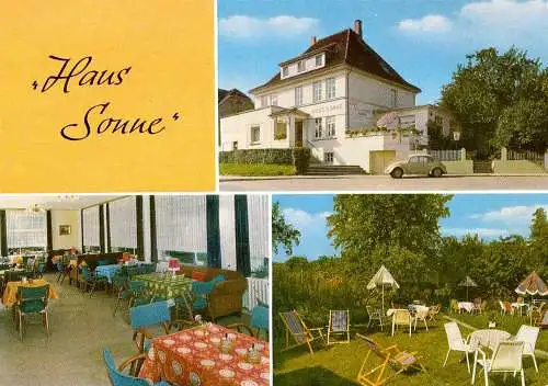 [Echtfotokarte farbig] O-0046, Ansicht Haus Sonne in Schieder Schwalenberg. 